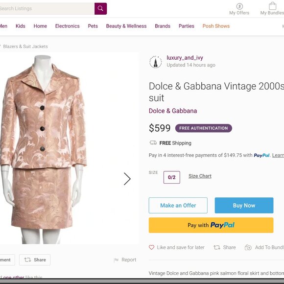 Emmanuel Ungaro Dior Reminiscent Luxury Brocade Peplum Suit Yves $t Lauren - Picture 16 of 16